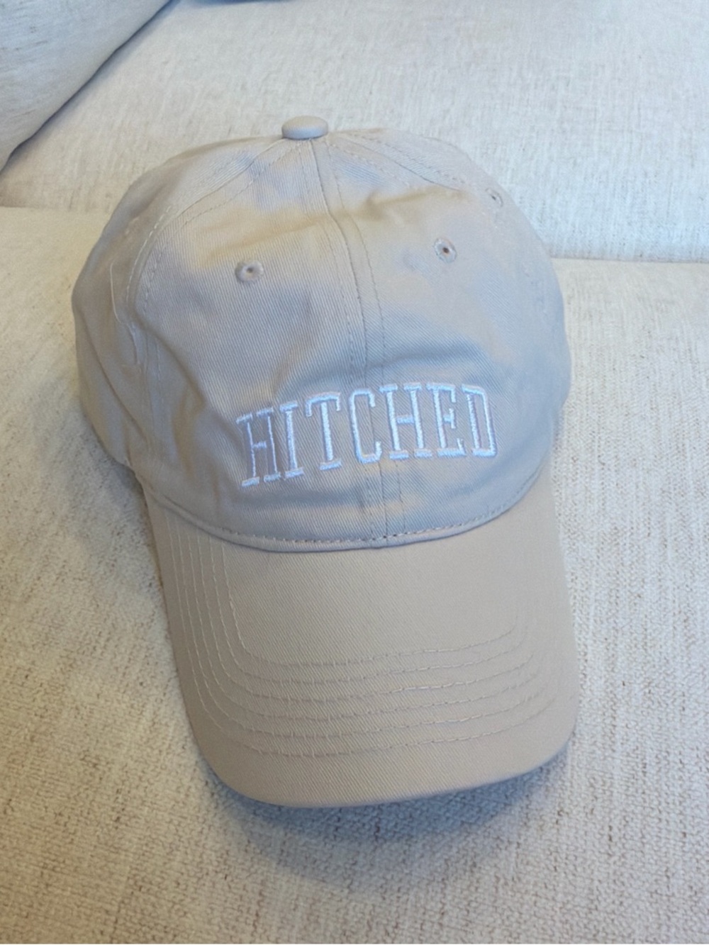 Neutral 'HITCHED' Embroidered Baseball Cap